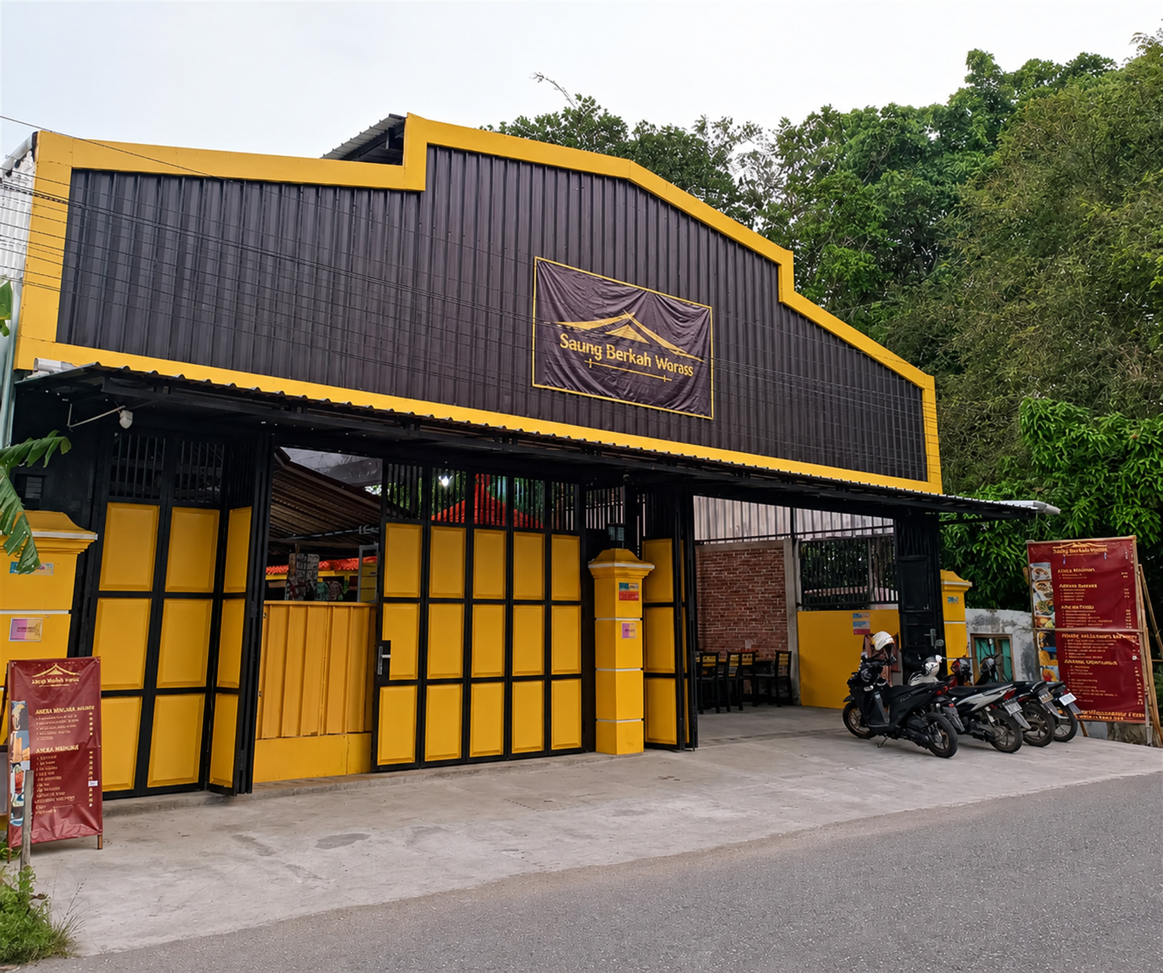 Tampak depan Saung Berkah Warass